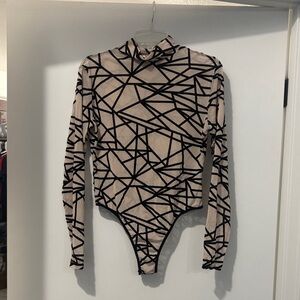 Geometric Long Sleeve Bodysuit